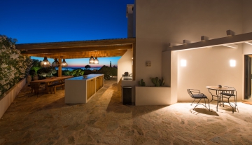 Resa estates ibiza luxury home for sale cala tarida tourise license night outdoor kitchen.jpg